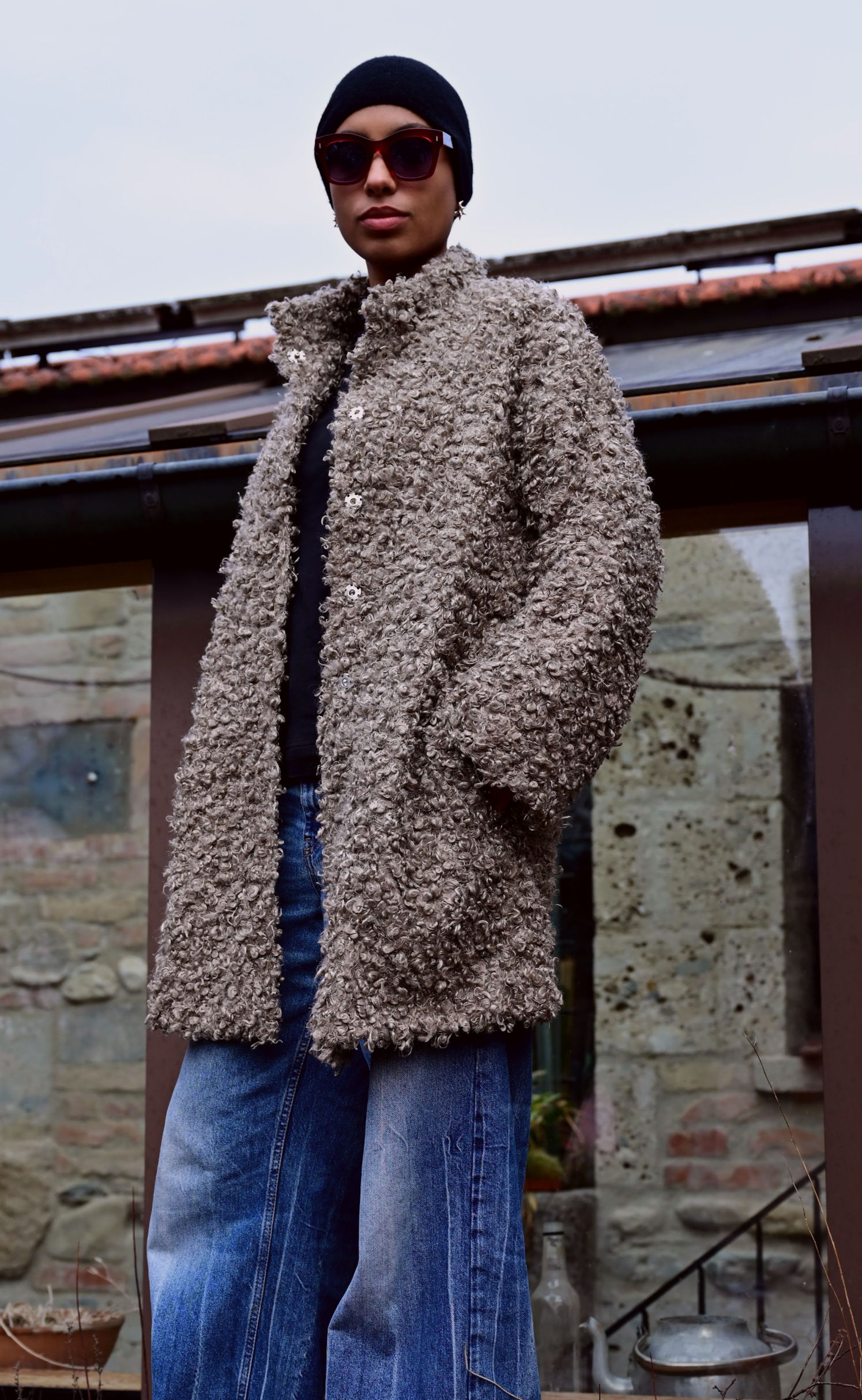 Mantel "Handgefertigter Kunstpelz Karakul" - Bild 2