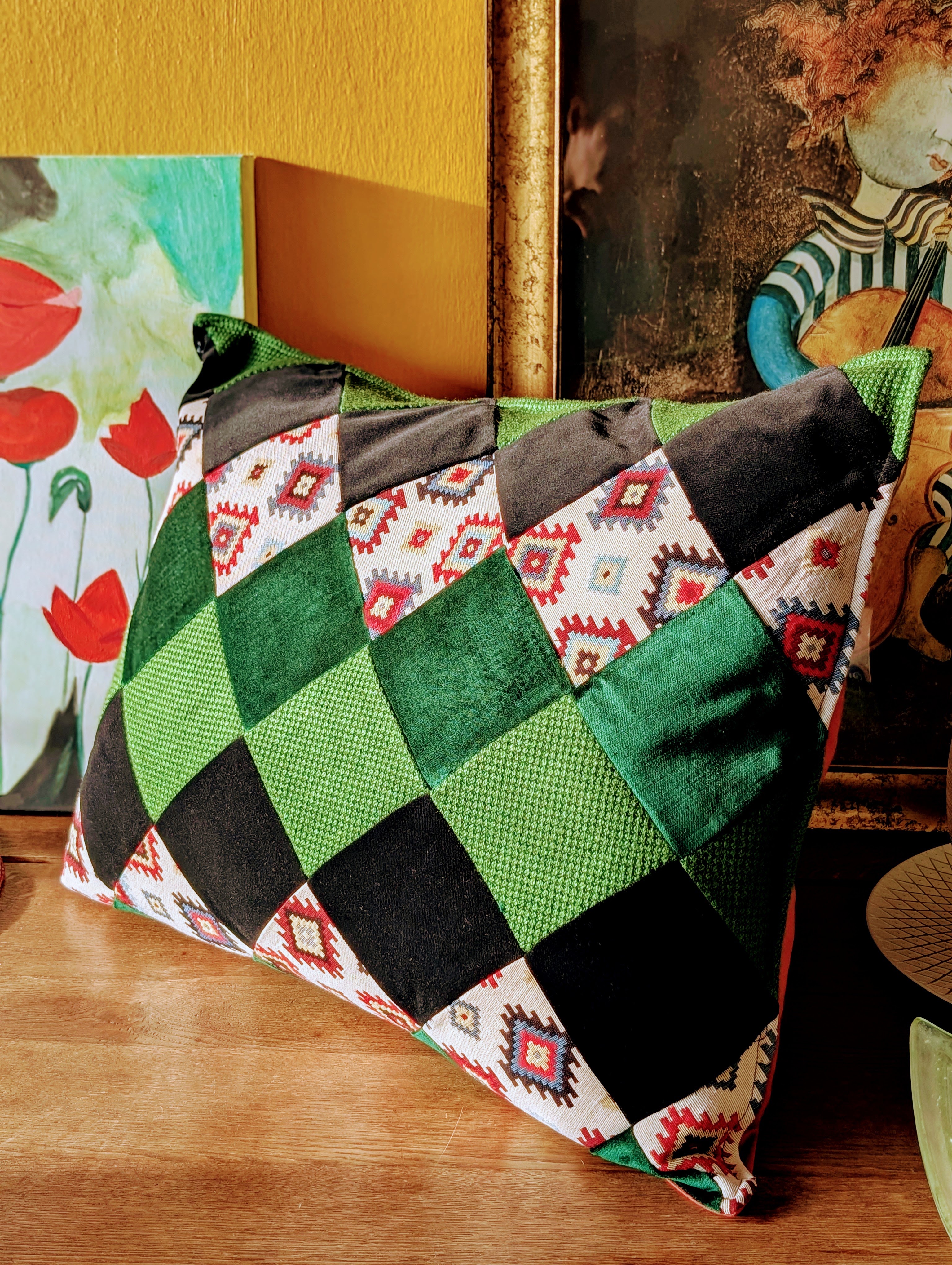 Kissen "Grüne Quadrate" - Bild 4