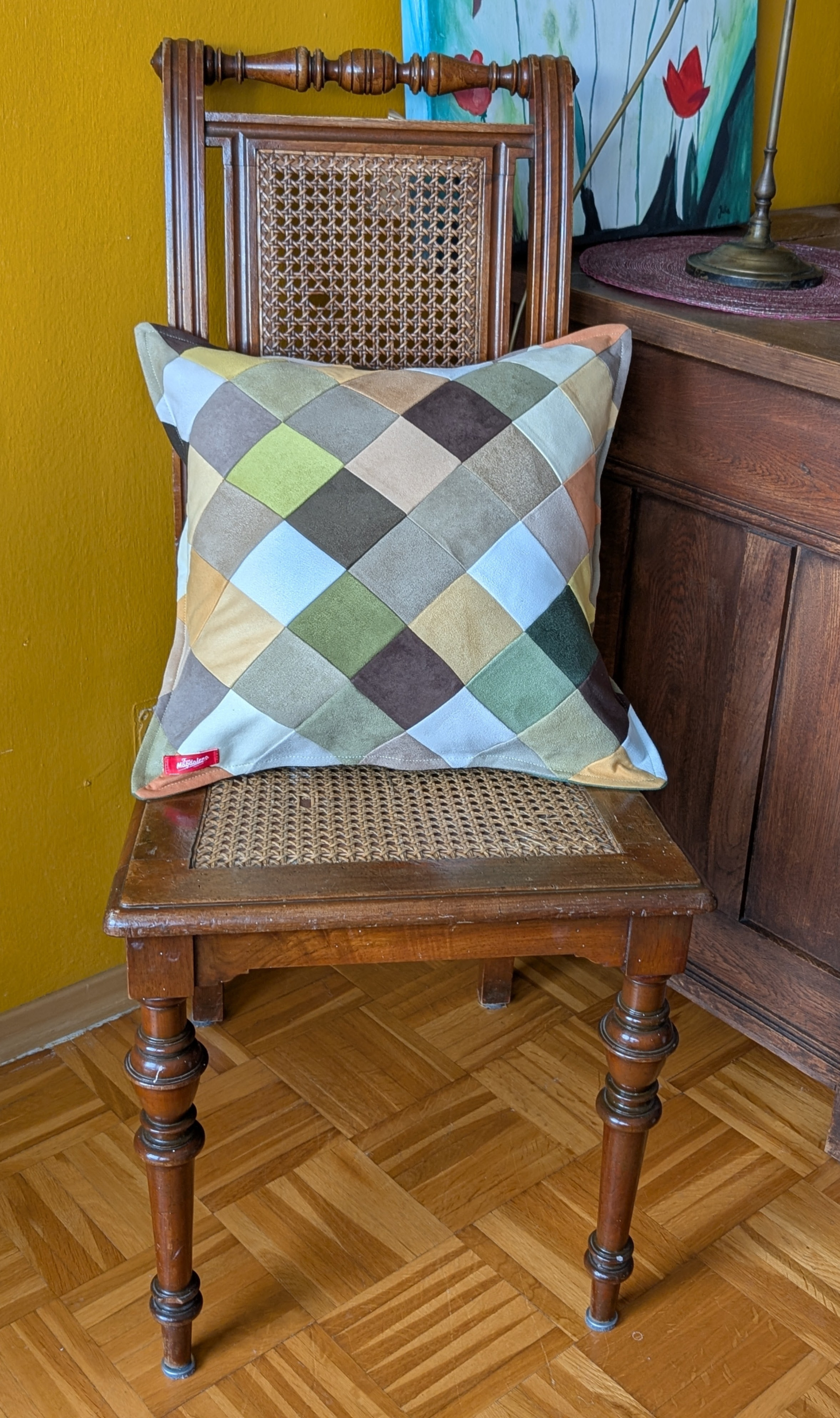 Kissen "Veganes Wildleder Herbstfarben" - Bild 4